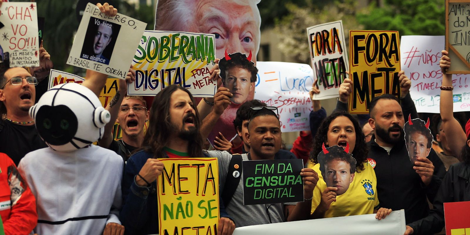 Ato em São Paulo cobra neutralidade da Meta durante o período eleitoral