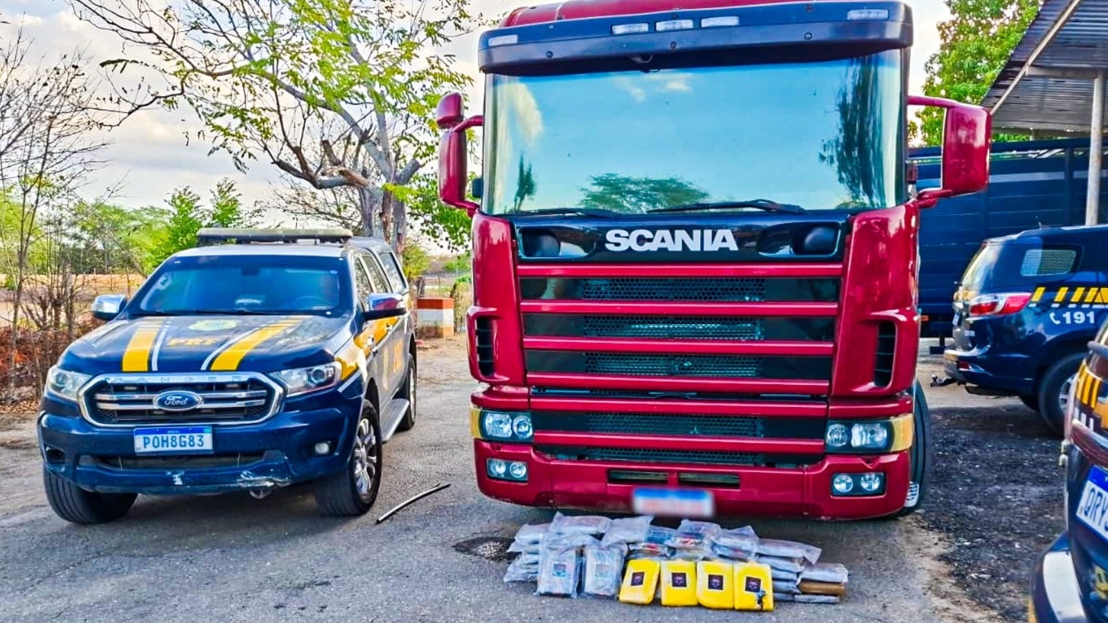 Forças de segurança apreendem 185 kg de tráfico de drogas vindos do Pará para o Ceará
