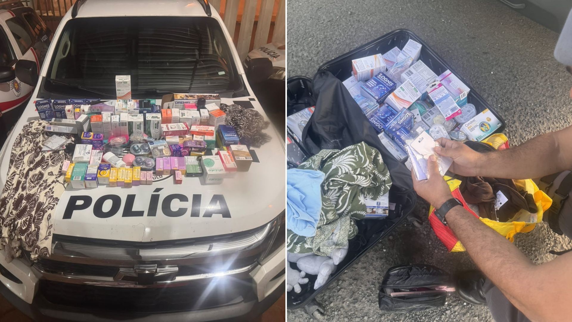 Trio é preso por furtos a farmácias na região de Botucatu com R$ 21 mil em produtos