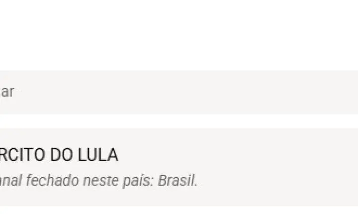 Canal Exército de Lula sai do ar após decisão do TSE
