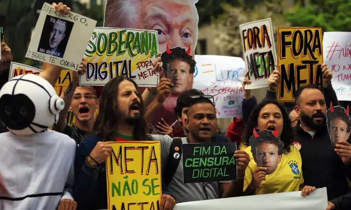 Ato em São Paulo cobra neutralidade da Meta durante o período eleitoral
