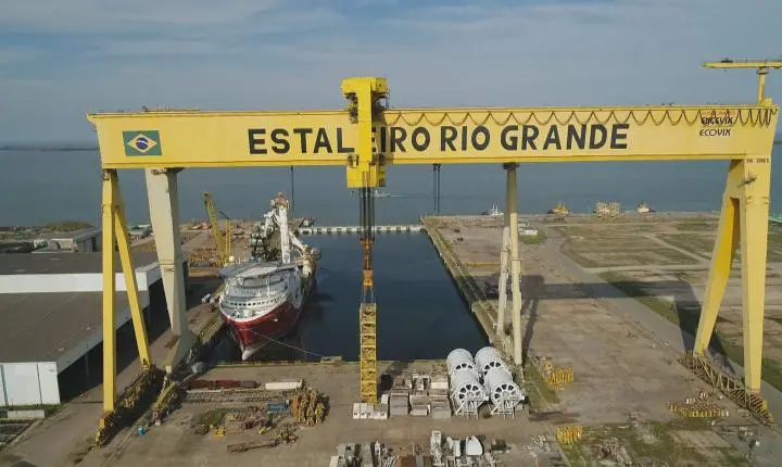 Estaleiro rio grande retoma construção de navios após dez anos de paralisação