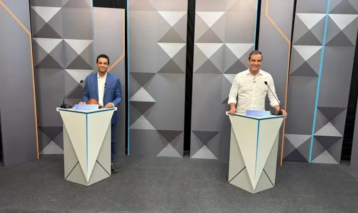 Debate RN reúne candidatos Allyson e Cadu de Lula no último encontro eleitoral