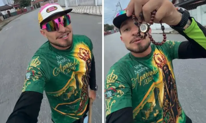 MC Gui supera cansaço no quarto dia de romaria para o Santuário de Aparecida