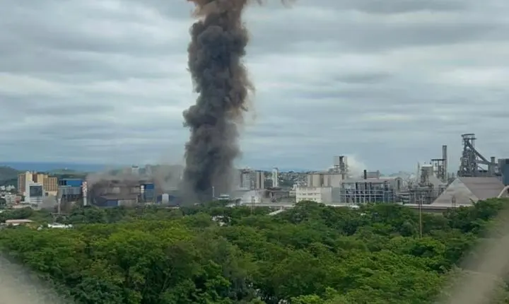 Explosão na CSN assusta moradores de Volta Redonda nesta quarta-feira
