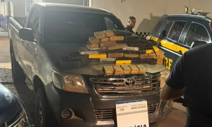 Tráfico de drogas: mais de 40 kg são apreendidos em caminhonete em MT