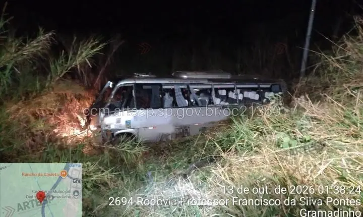 Acidente em rodovia de São Paulo com micro-ônibus deixa três mortos